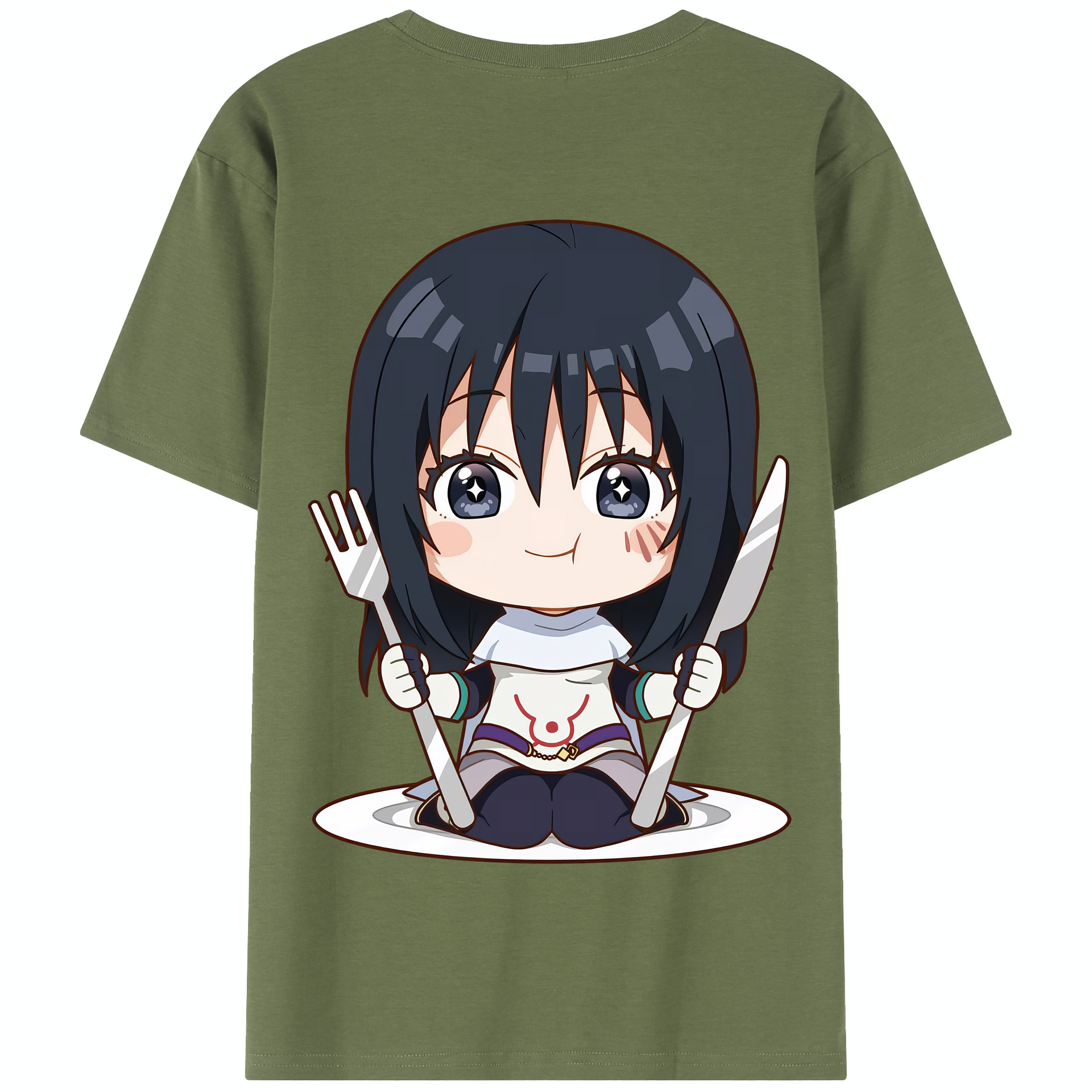 （画像用） 転スラ Regarding Reincarnated to Slime 綿100％半袖Tシャツ（背面プリント）